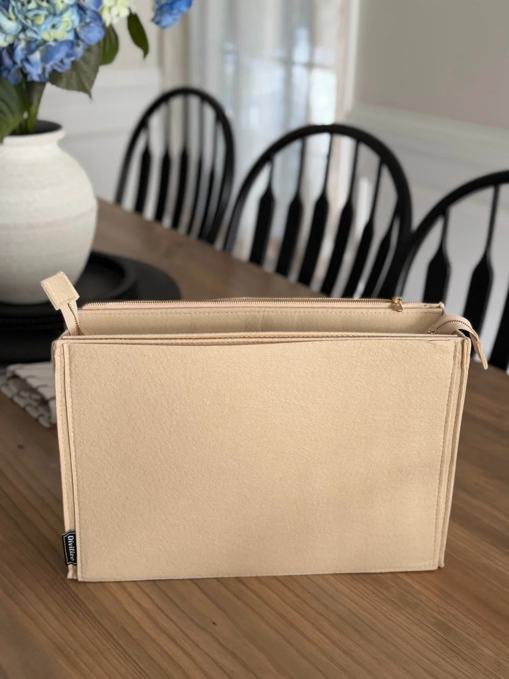 Chloe Woody Large Insert Caddy in Beige